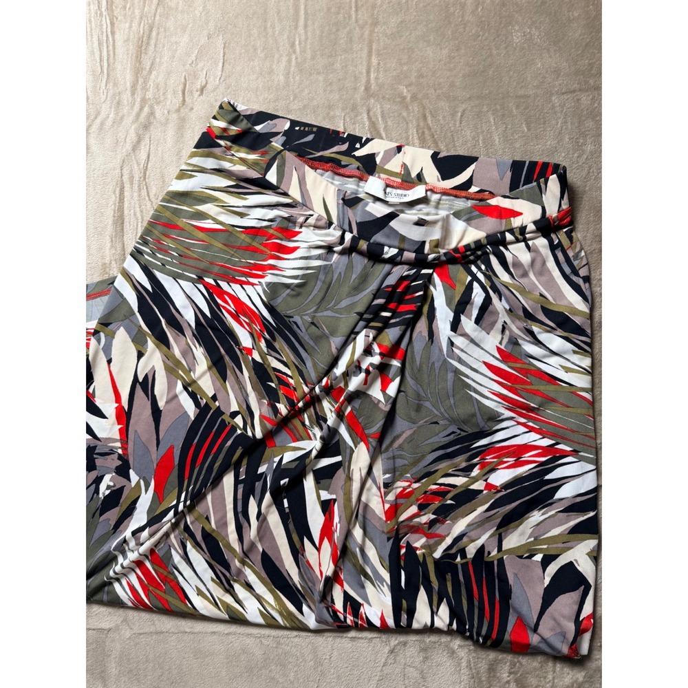 Jones Studio Separates Womens Large Tropical Palm Leaf Maxi Skirt Boho Vacation